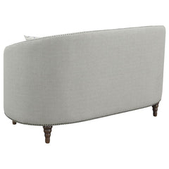 Avonlea 2-piece Upholstered Sloped Arm Sofa Set Grey Fabric - 505641-S2