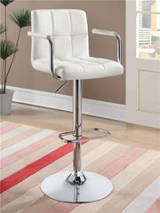 Palomar Adjustable Height Bar Stool White and Chrome - 121097