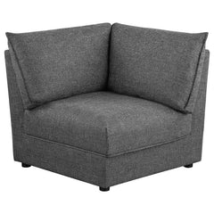 Sasha 5-piece Upholstered Modular Sectional Barely Black - 551681-SETA