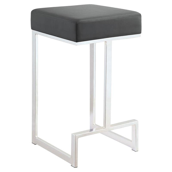 Gervase Square Counter Height Stool Grey and Chrome - 105252