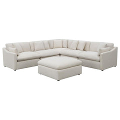 Hobson 6-piece Upholstered Modular Sectional Sofa Ivory - 551451-SET