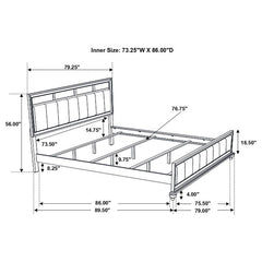 Barzini 4-piece California King Bedroom Set White - 205891KW-S4