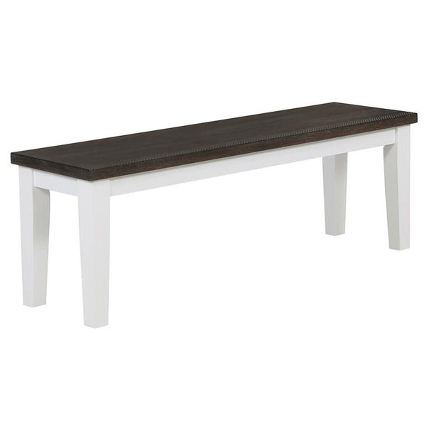 Kingman Rectangular Bench Espresso and White - 109543