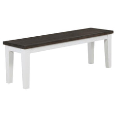 Kingman Rectangular Bench Espresso and White - 109543