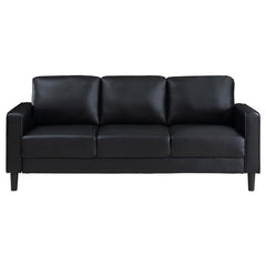 Ruth 3-piece Upholstered Track Arm Sofa Set Black - 508361-S3