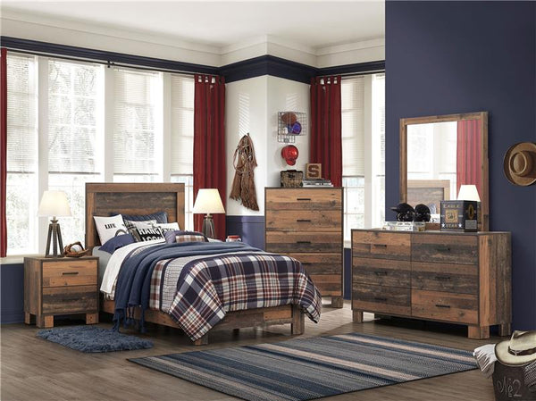 Sidney 5-piece Twin Bedroom Set Rustic Pine - 223141T-S5