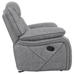Higgins Upholstered Glider Recliner Chair Grey - 602263