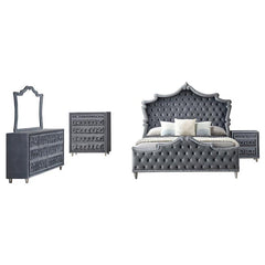 Antonella 5-piece Queen Bedroom Set Grey - 223581Q-S5