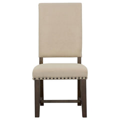 Twain Upholstered Side Chairs Beige (Set of 2) - 109143