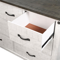 Lilith 7-drawer Dresser Distressed White - 224473