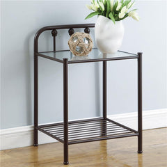 Livingston Metal 1-shelf Nightstand Dark Bronze - 301392