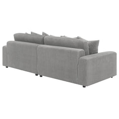 Blaine Upholstered Reversible Chaise Sectional Sofa Fog - 509900