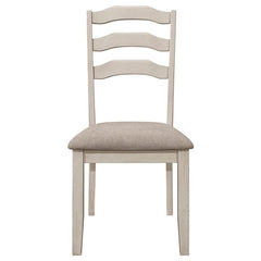 Ronnie 7-piece Starburst Dining Table Set Khaki and Rustic Cream - 108051-S7