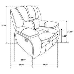 Camila 3-piece Upholstered Reclining Sofa Set Red - 610241-S3