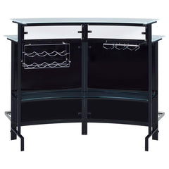 Keystone Glass Top Bar Unit Black - 100139