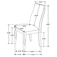 Wes 5-piece Rectangular Dining Set Grey and Dark Walnut - 115271-S5
