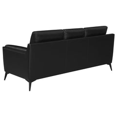 Moira Upholstered Wedge Arm Tufted Sofa Black - 511131