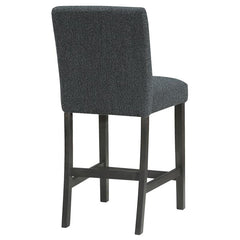 Alba Boucle Upholstered Counter Height Dining Chair Black and Charcoal Grey (Set of 2) - 123139