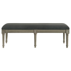 Alderwood Fabric Upholstered Bench French Grey - 223126