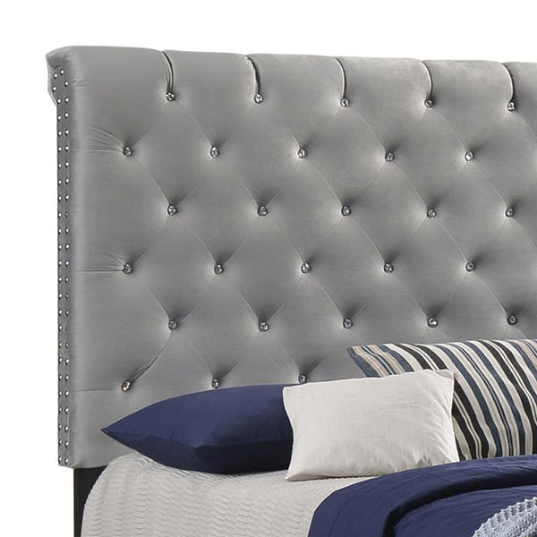 Warner Upholstered Queen Panel Bed Grey - 310042Q