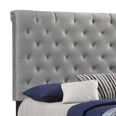 Warner Upholstered Queen Panel Bed Grey - 310042Q