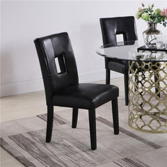 Shannon Open Back Upholstered Dining Chairs Black (Set of 2) - 103612BLK