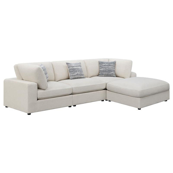 Serene 4-piece Upholstered Modular Sectional Sofa Beige - 551321-SETB