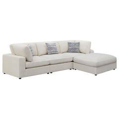 Serene 4-piece Upholstered Modular Sectional Sofa Beige - 551321-SETB