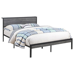 Ricky Metal Queen Panel Bed Grey - 302143Q