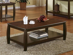 Dixon 1-shelf Rectangular Wood Coffee Table Espresso - 701078