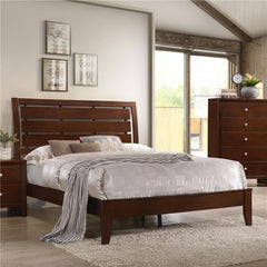 Serenity Wood Queen Panel Bed Rich Merlot - 201971Q