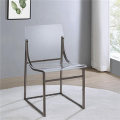 Adino Acrylic Dining Side Chair Clear and Black Nickel (Set of 2) - 121142