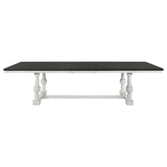 Aventine Rectangular Dining Table with Extension Leaf Charcoal and Vintage Chalk - 108241