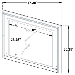 Veronica Dresser Mirror Light Silver - 224724