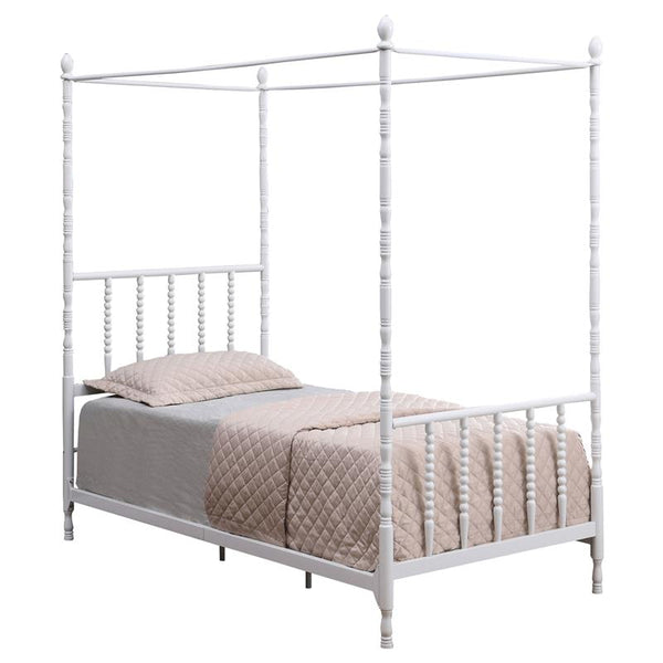 Betony Twin Canopy Bed White - 406055T
