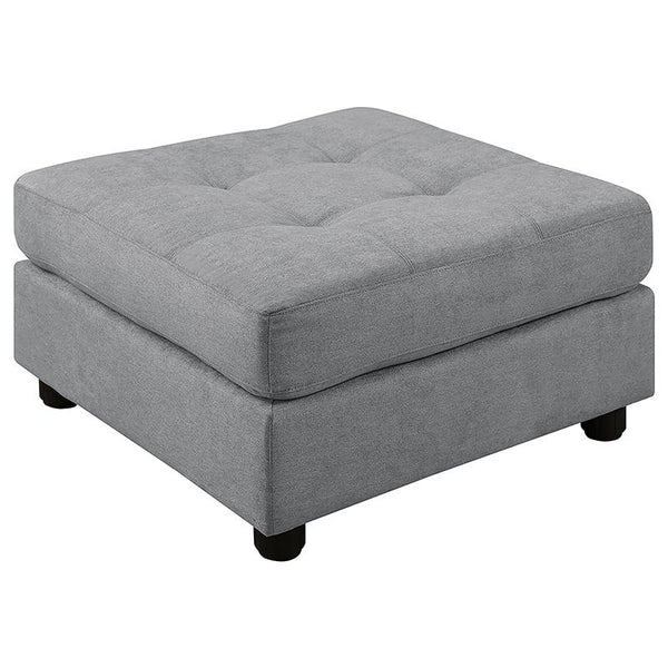 Claude Square Upholstered Tufted Ottoman Dove - 551006