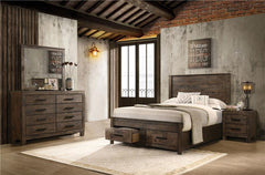 Woodmont 4-piece Queen Bedroom Set Rustic Golden Brown - 222631Q-S4