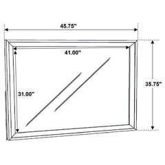 Ramon Dresser Mirror Metallic Sterling - 222704