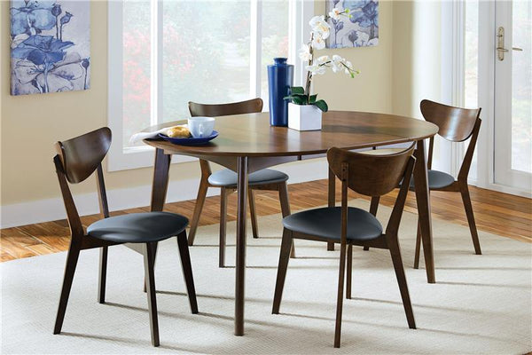 Jedda Upholstered Dining Chairs Dark Walnut and Black (Set of 2) - 105362