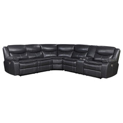 Sycamore Upholstered Power Reclining Sectional Sofa Grey - 610200P