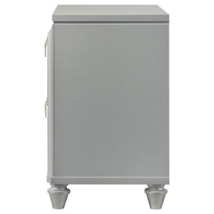 Veronica 2-drawer Nightstand Light Silver - 224722