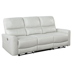 Greenfield 2-piece Power Reclining Sofa Set Ivory - 610261P-S2
