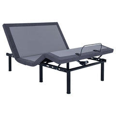 Negan Queen Adjustable Bed Base Grey and Black - 350132Q