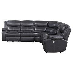 Sycamore Upholstered Power Reclining Sectional Sofa Grey - 610200P