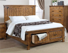Brenner Wood Full Storage Panel Bed Rustic Honey - 205260F