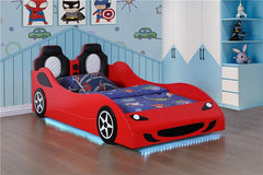Cruiser Wood Twin LED Car Bed Red - 400479