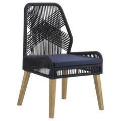 Nakia Woven Rope Dining Chairs Dark Navy (Set of 2) - 110034