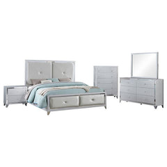Larue 5-piece California King Bedroom Set Silver - 224491KW-S5