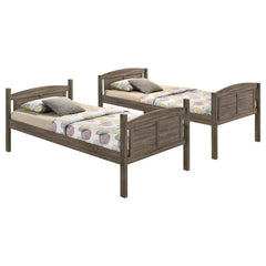 Flynn Wood Twin Over Full Bunk Bed Weathered Brown - 400809