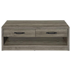 Felix 2-drawer Engineered Wood Coffee Table Grey Driftwood - 707728